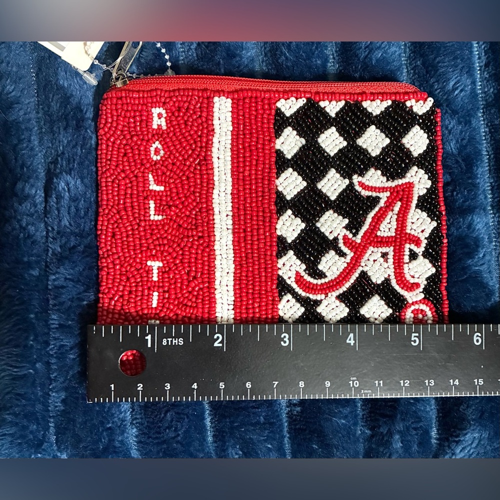 University of Alabama Coin Purse ROLL TIDE. Beaded. LA Chic Brand New with Tag - Picture 4 of 7
